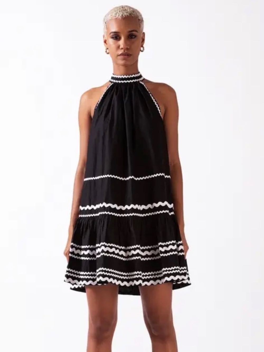 CELINA MOON Anthropologie Nawari Halter Mini Dress